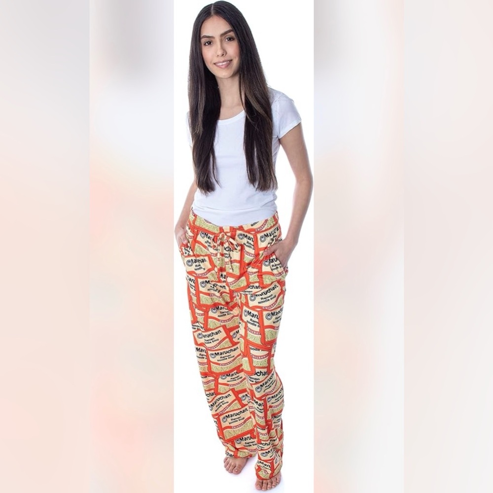 Maruchan Ramen Print Drawstring Elastic Pajama Pants Plus Size XXL/TTG/EEG. NWOT